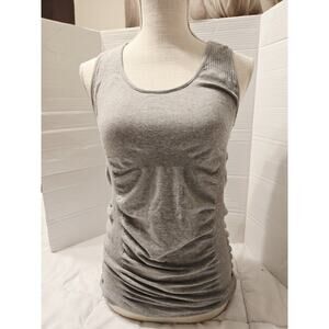 Athleta Maternity Actviewear Shirt Medium Gray Stretch Organic Cotton Casual